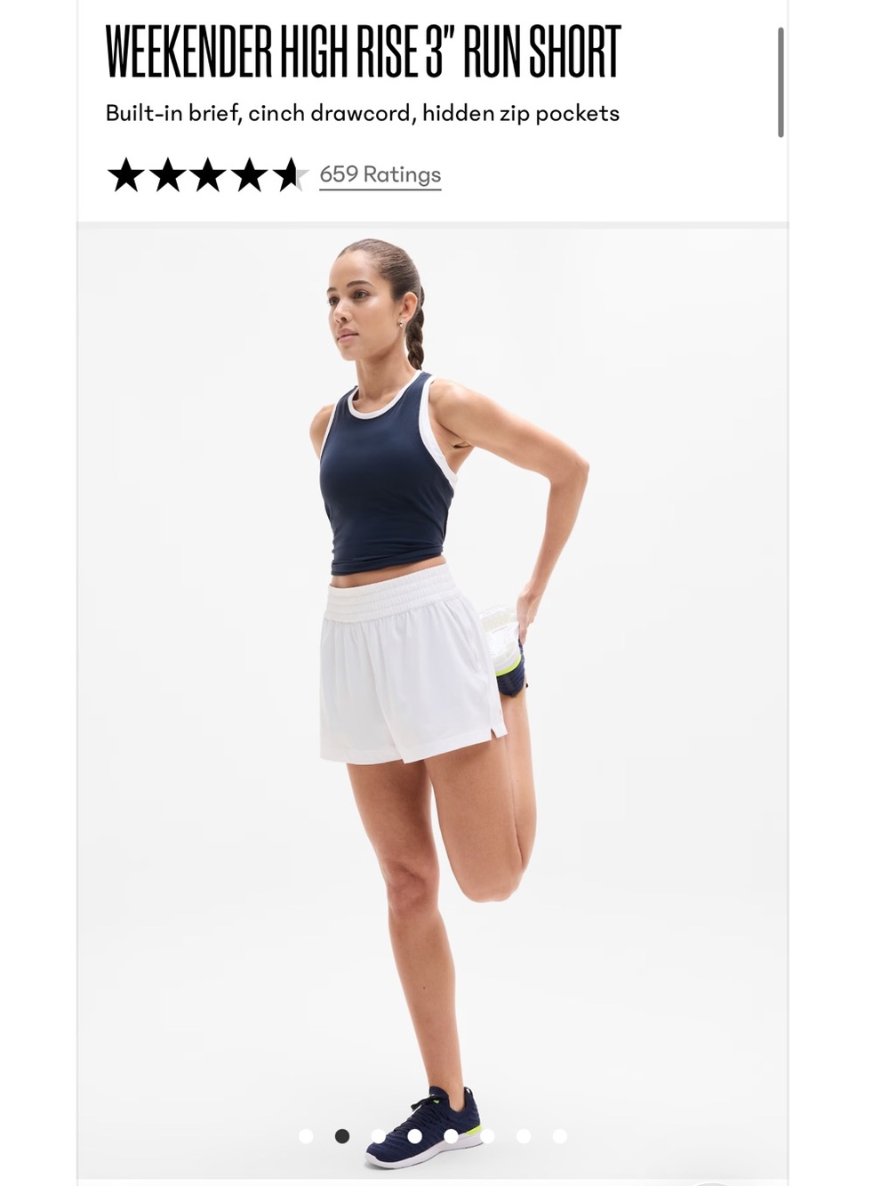 ATHLETA Weekender High Rise 3" Run Short - Picture 2 of 13